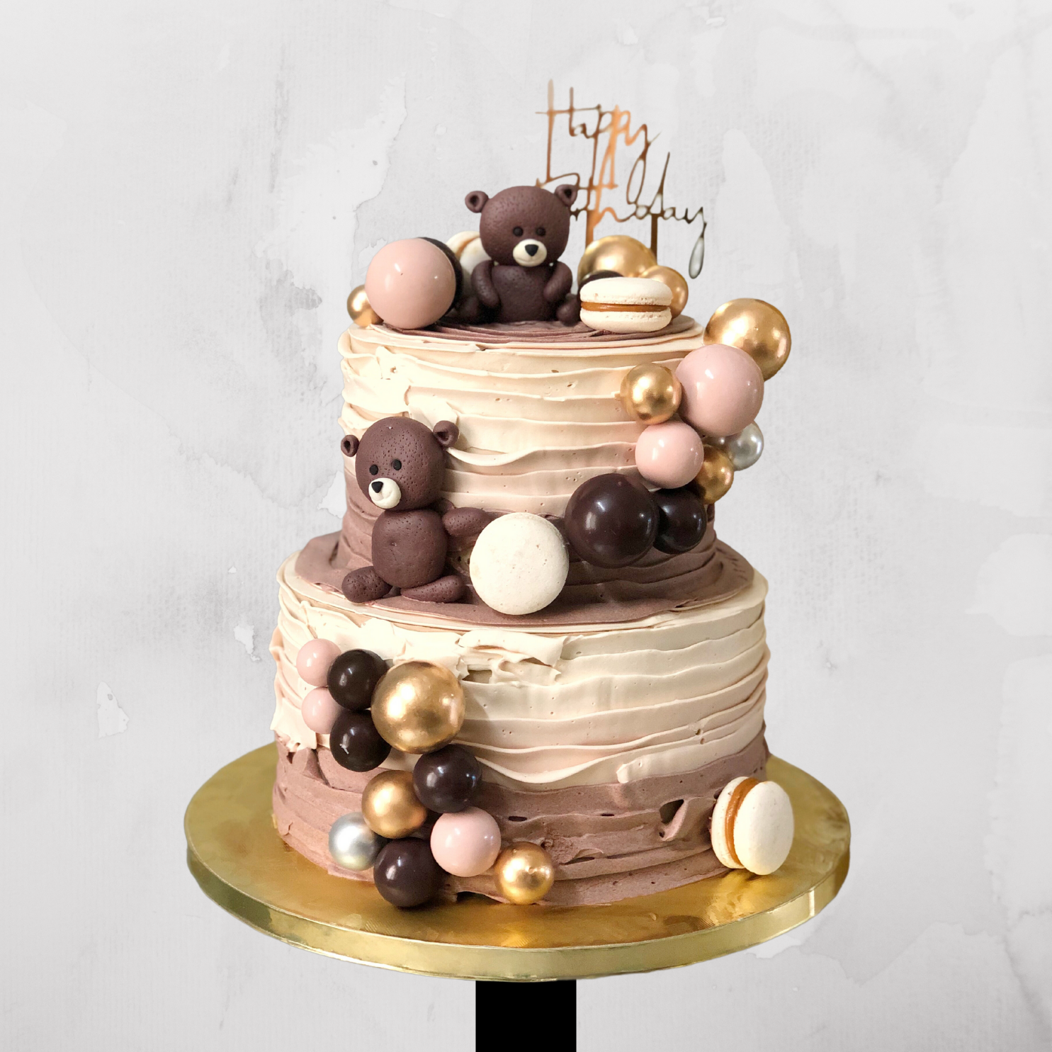 Rustic Chocolate Teddy Cake